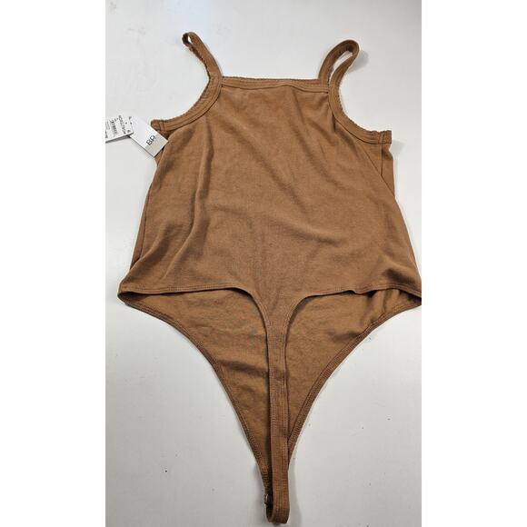 NWT NORDSTROM bp neutral tan bodysuit tank thong snap sz XL summer casual NEW - Picture 4 of 10
